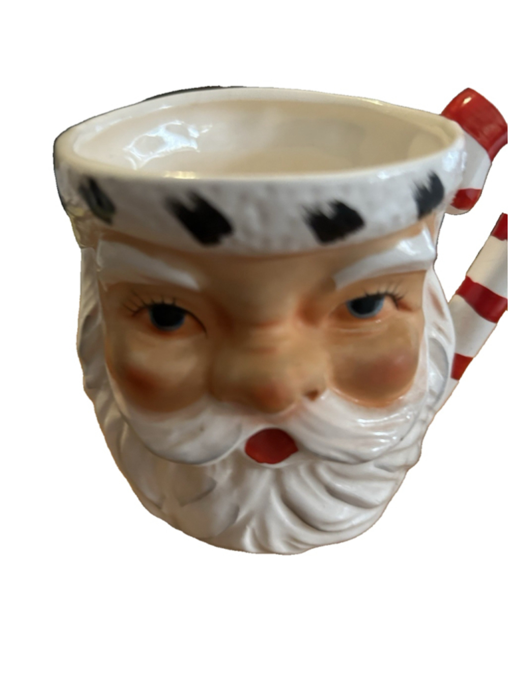 Vintage Geo Z Lefton Double Faced Cup Santa and Mrs Claus